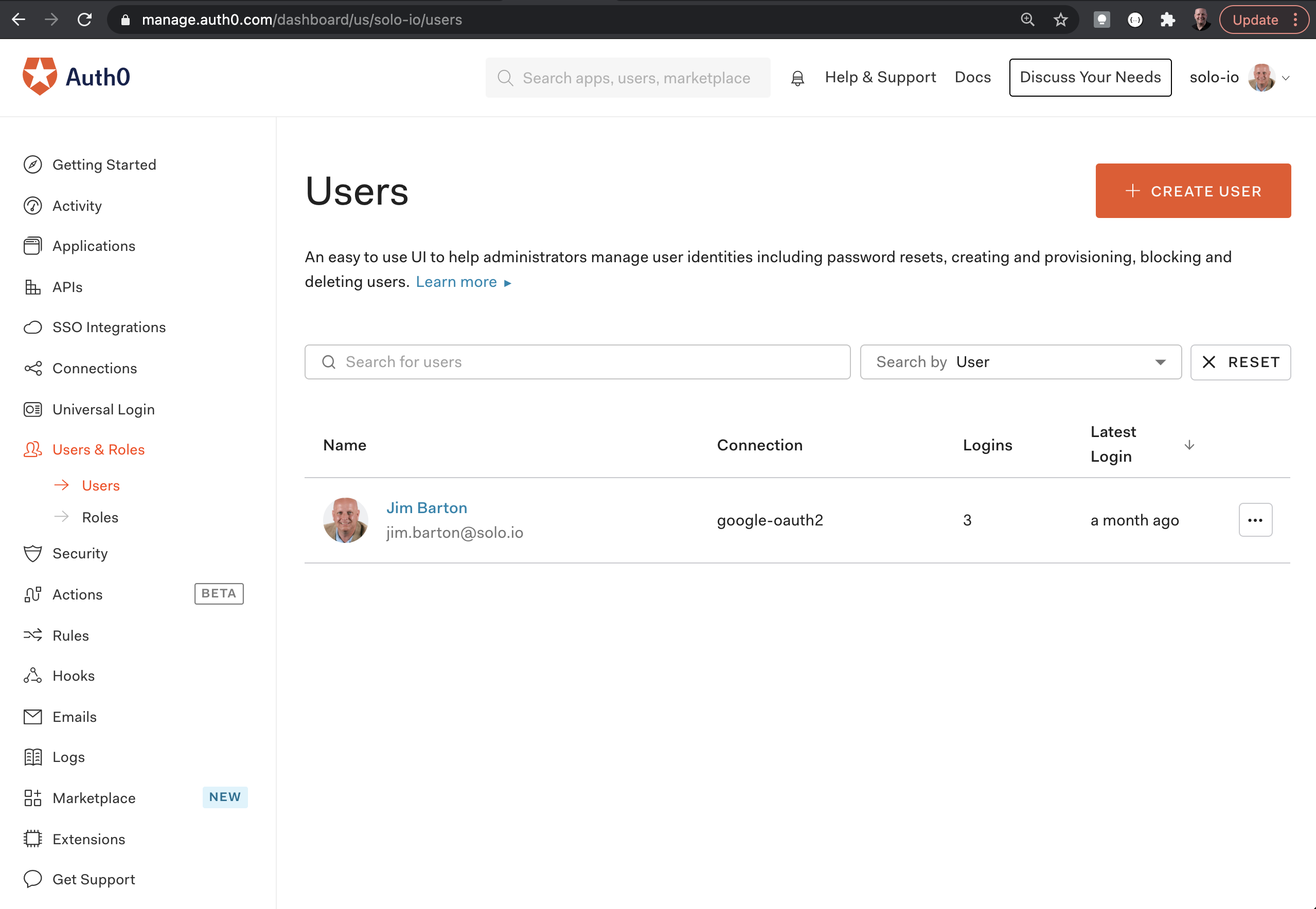Auth0 Application Assignments